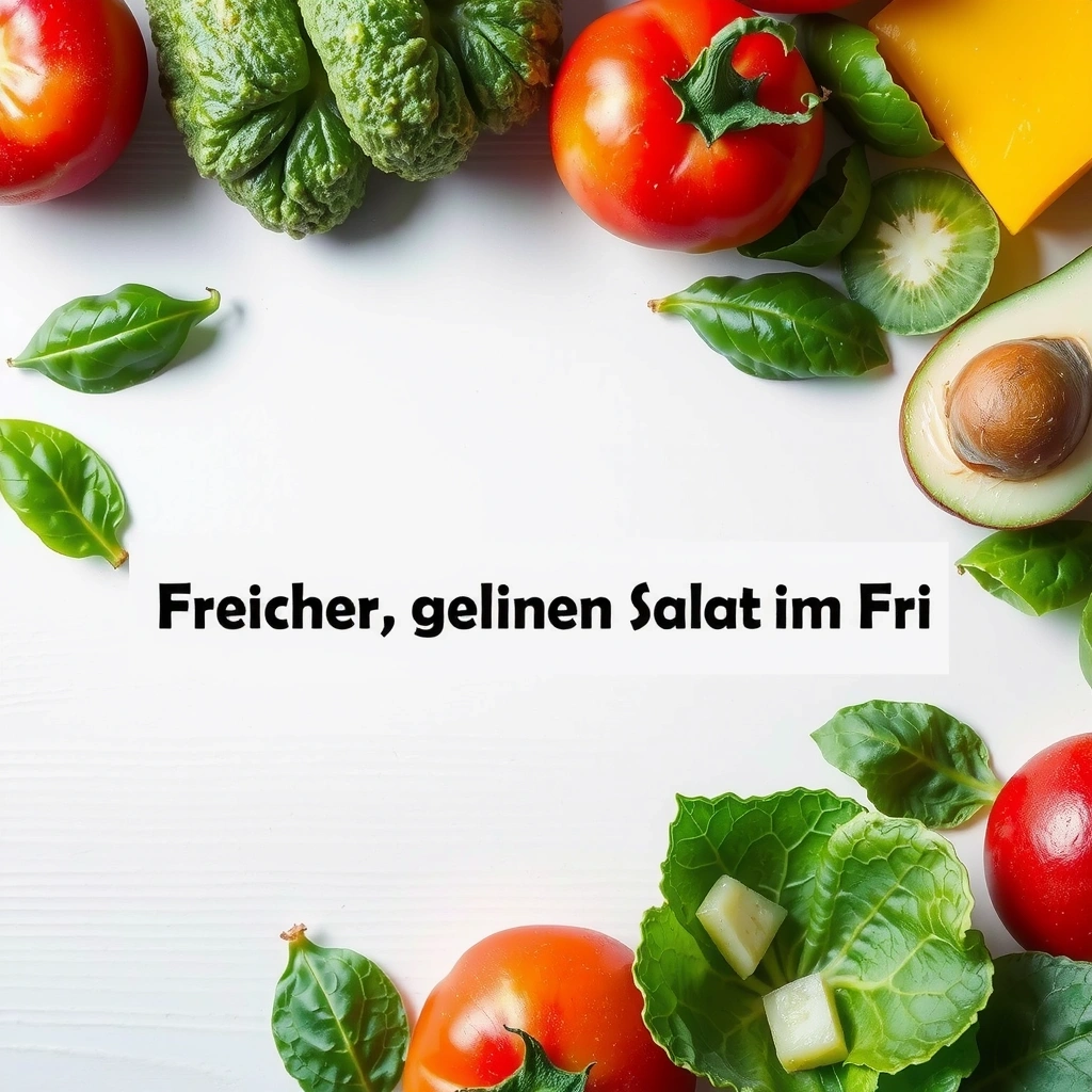 Frischer, gesunder Salat im Frühlicht